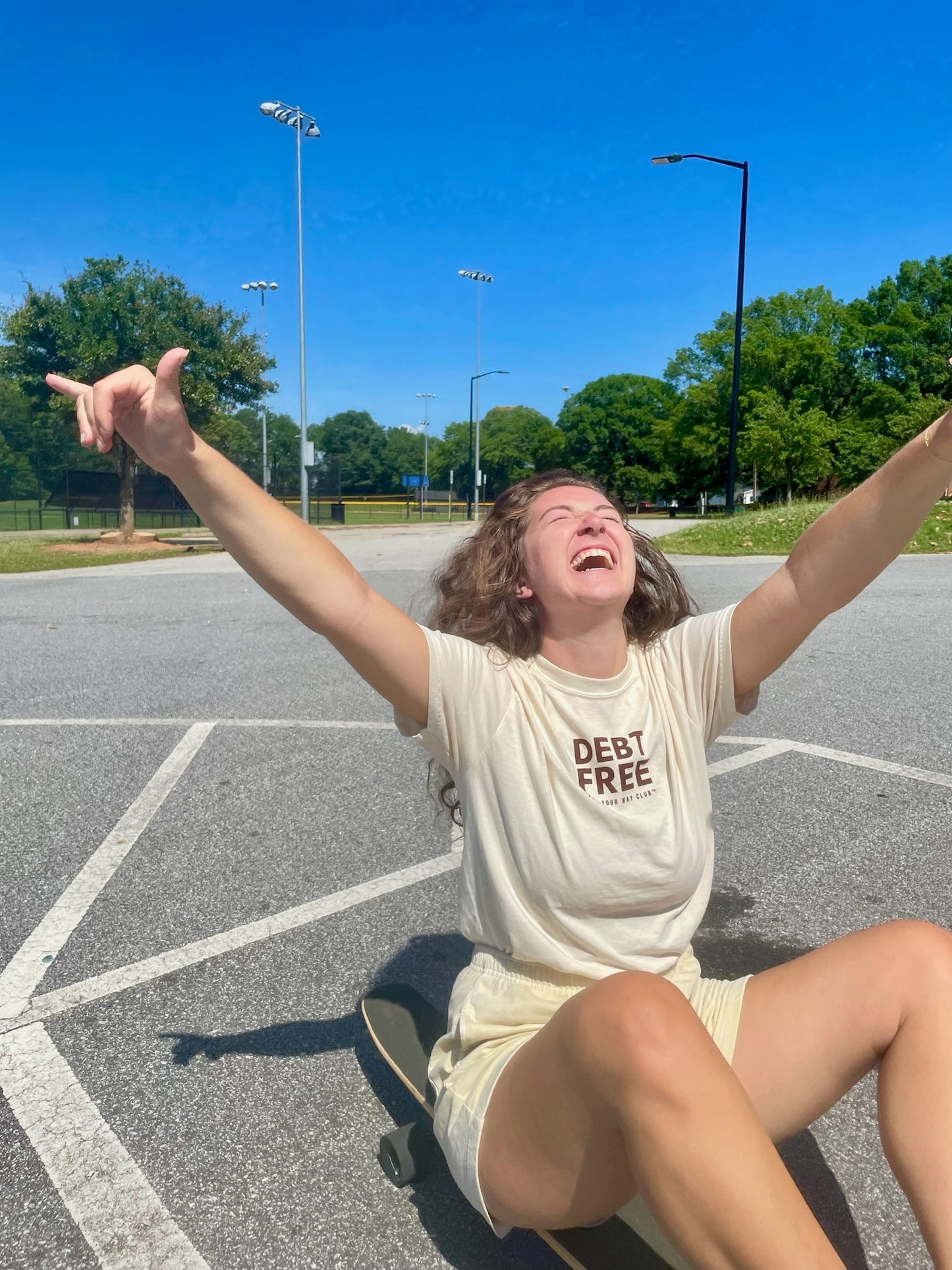 Debt Free Tee: Ivory