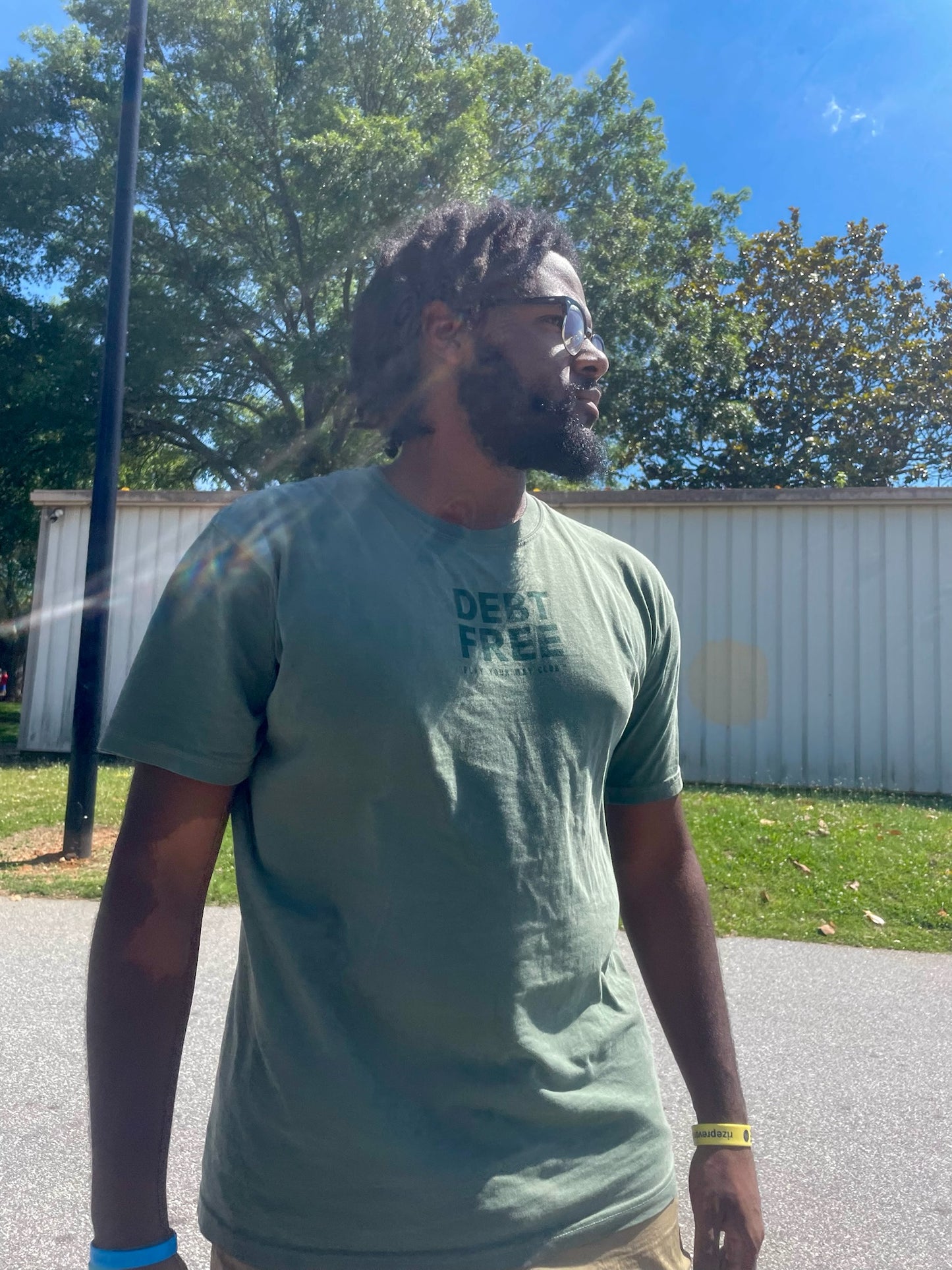 Debt Free Tee: Moss