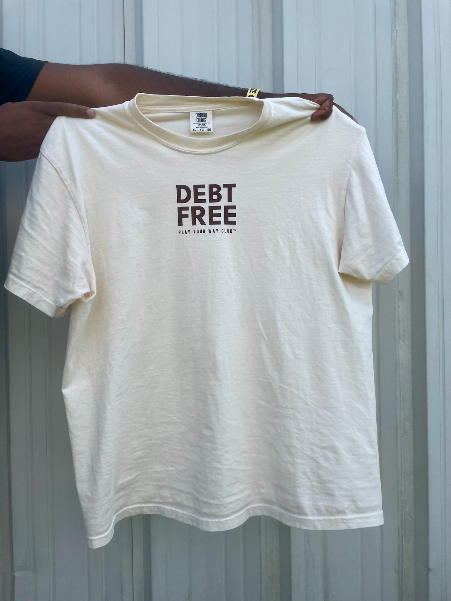 Debt Free Tee: Ivory